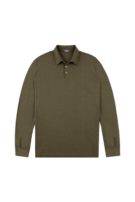 military-green-long-sleeve-polo-shirt