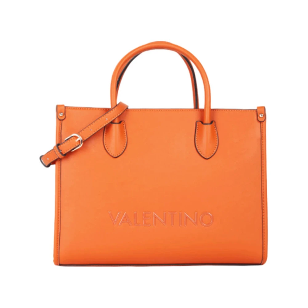 Valentino by Mario Valentino Orange Rektangulär Handväska med Dragkedja Orange, Dam