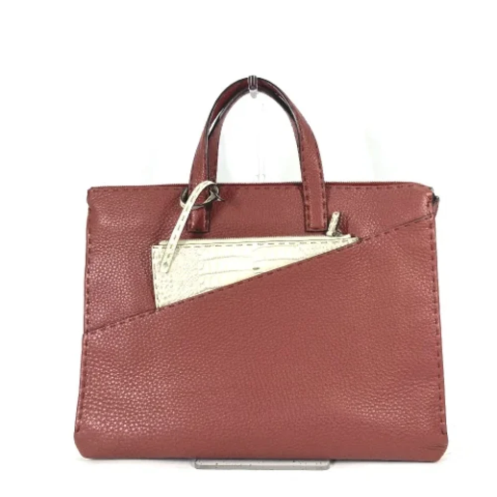 Fendi Vintage Pre-owned Leather fendi-bags Brown Dames