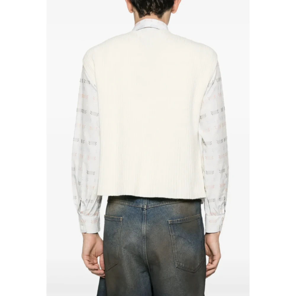 Vivienne Westwood Crème Zip Vest voor Vrouwen White Heren