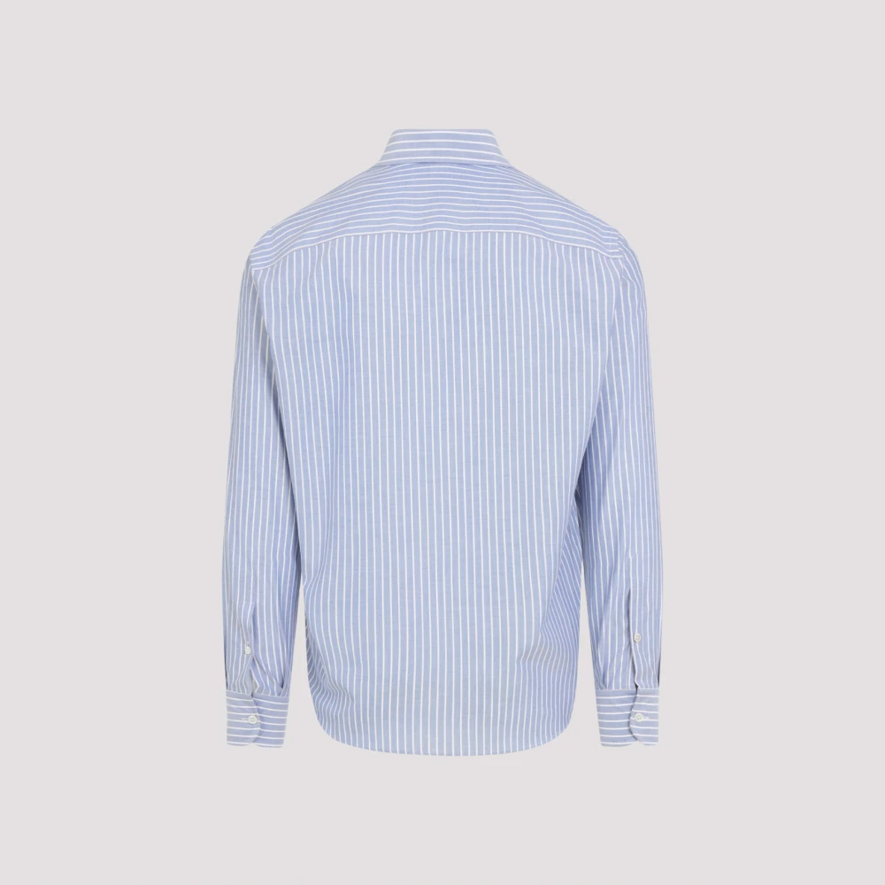 Valentino Riga Celeste Wijde Shirt Blue Heren