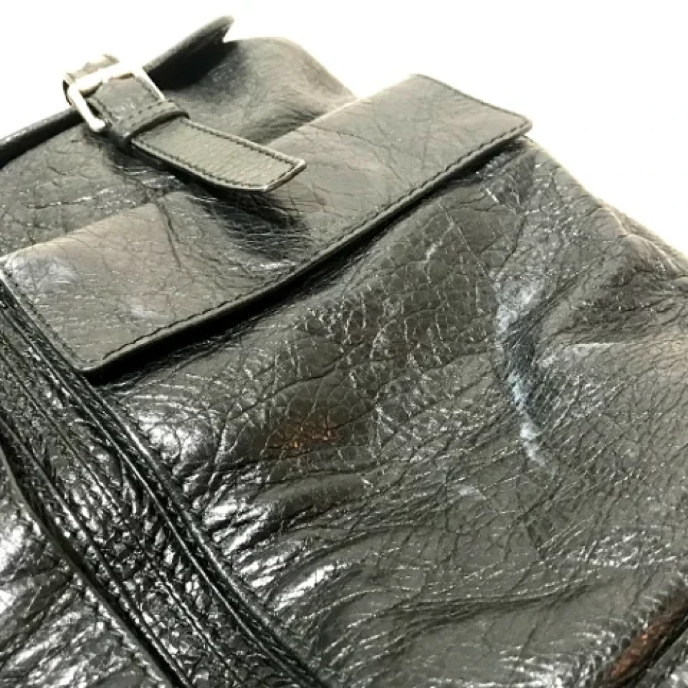 Balenciaga Vintage Pre-owned Leather backpacks Black Dames