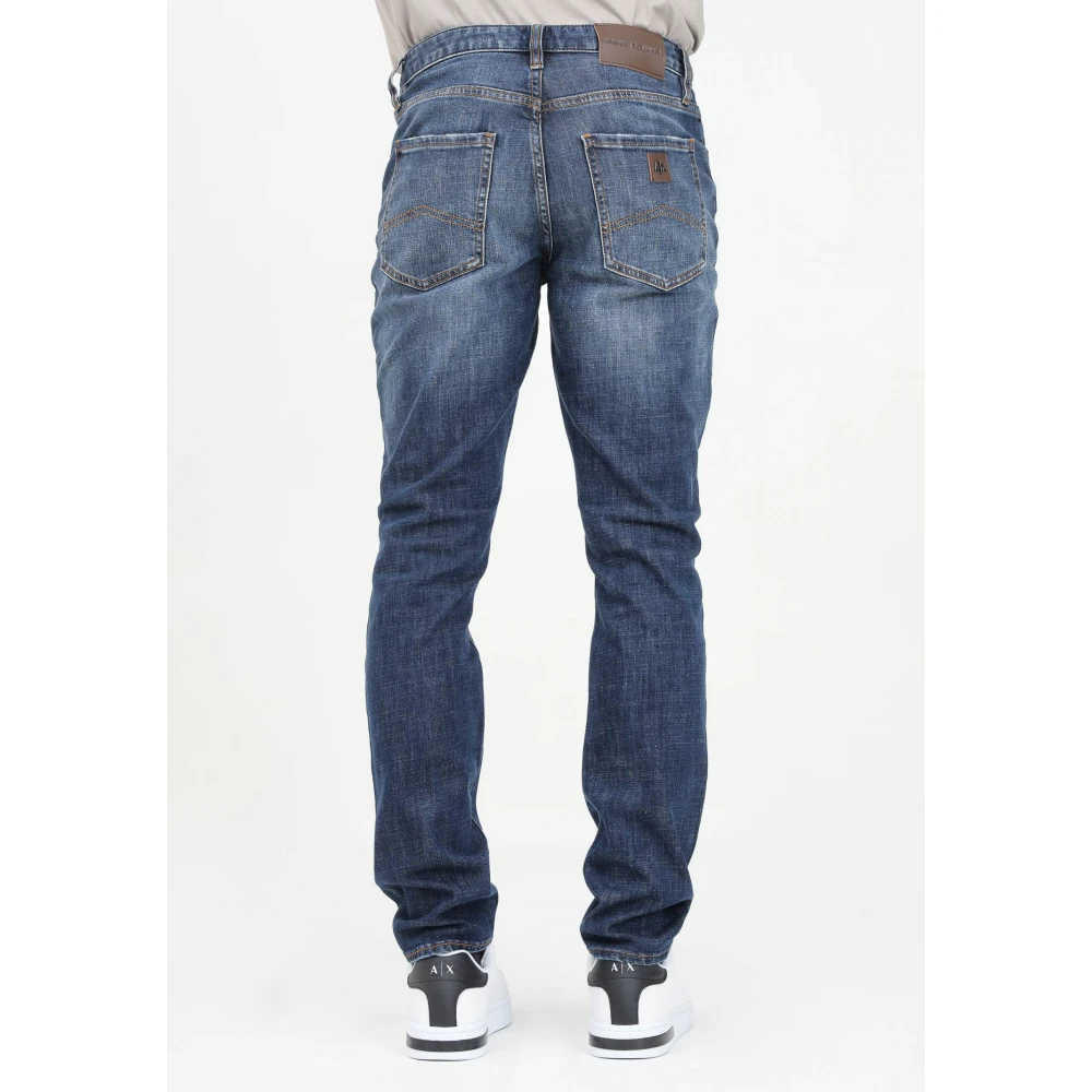 Armani Exchange Slim Fit Blauwe Denim Jeans Blue Heren
