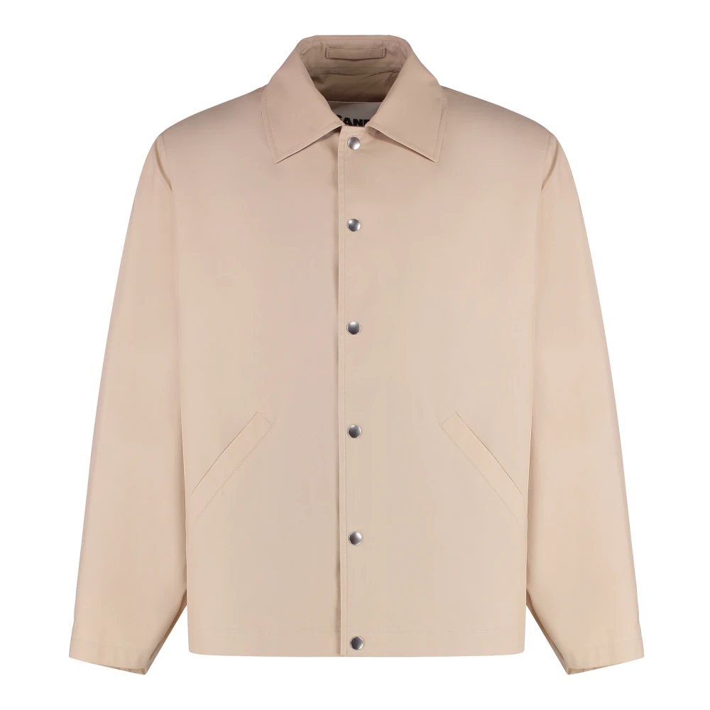 Jil Sander Men's Beige Logo Jacket
