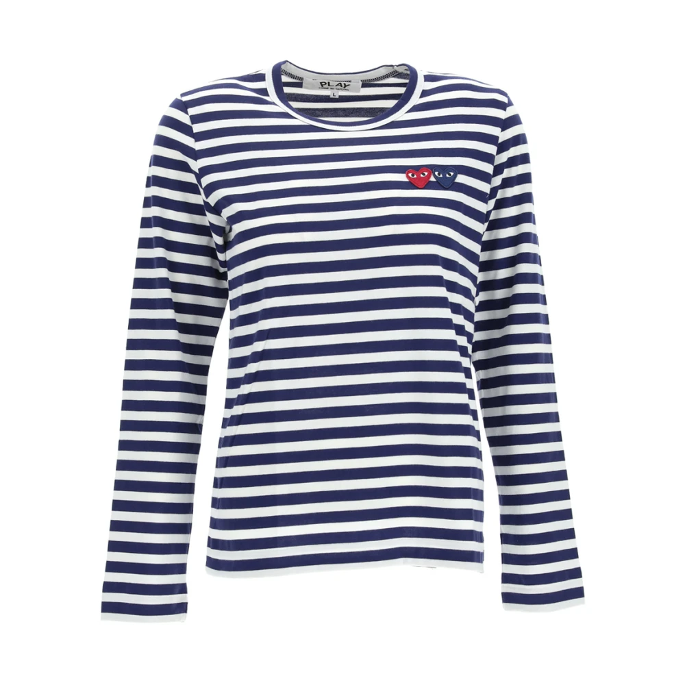 Comme des Garçons Play Long Sleeve Tops Blue Dames