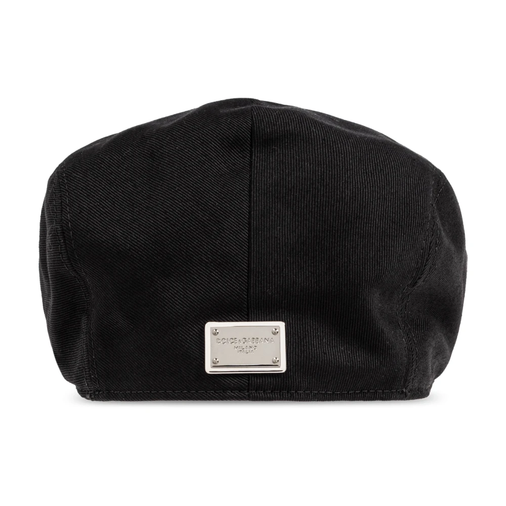 Dolce & Gabbana Katoenen platte pet Black Heren