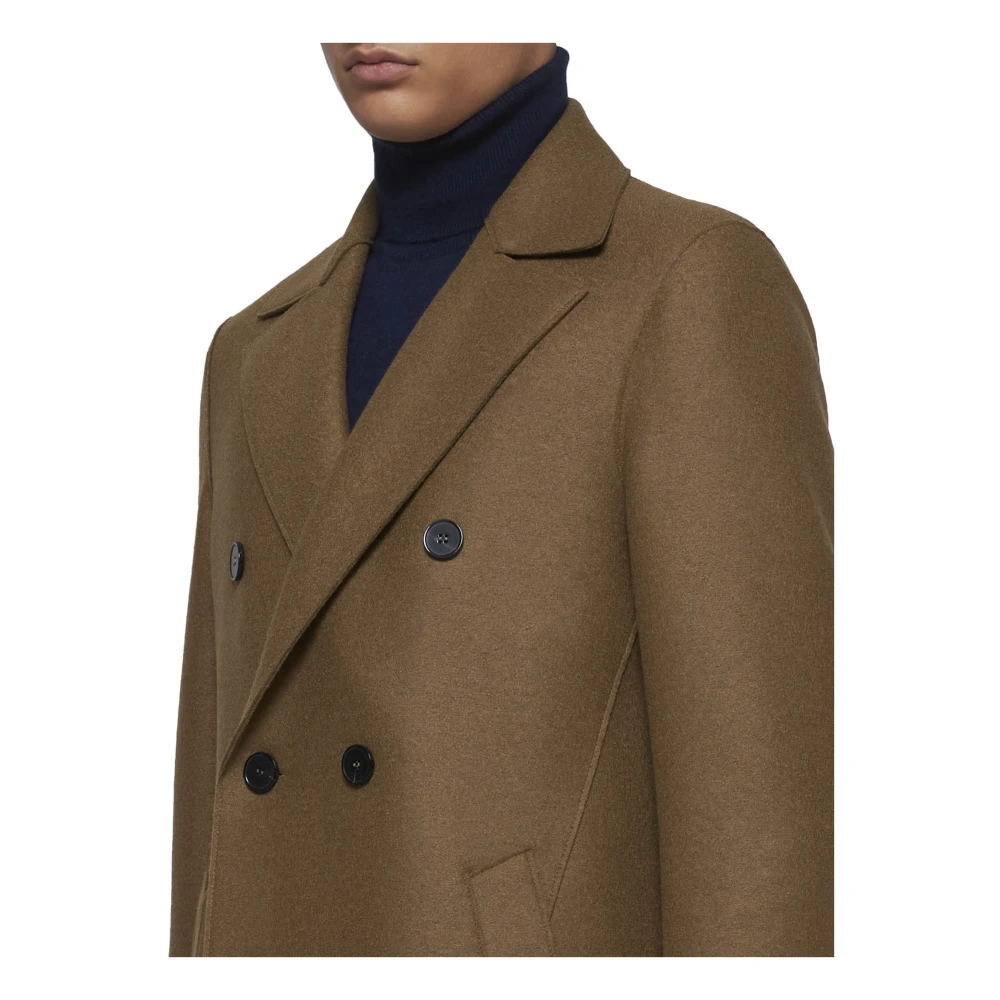Harris Wharf London Double-Breasted Jas Brown Heren