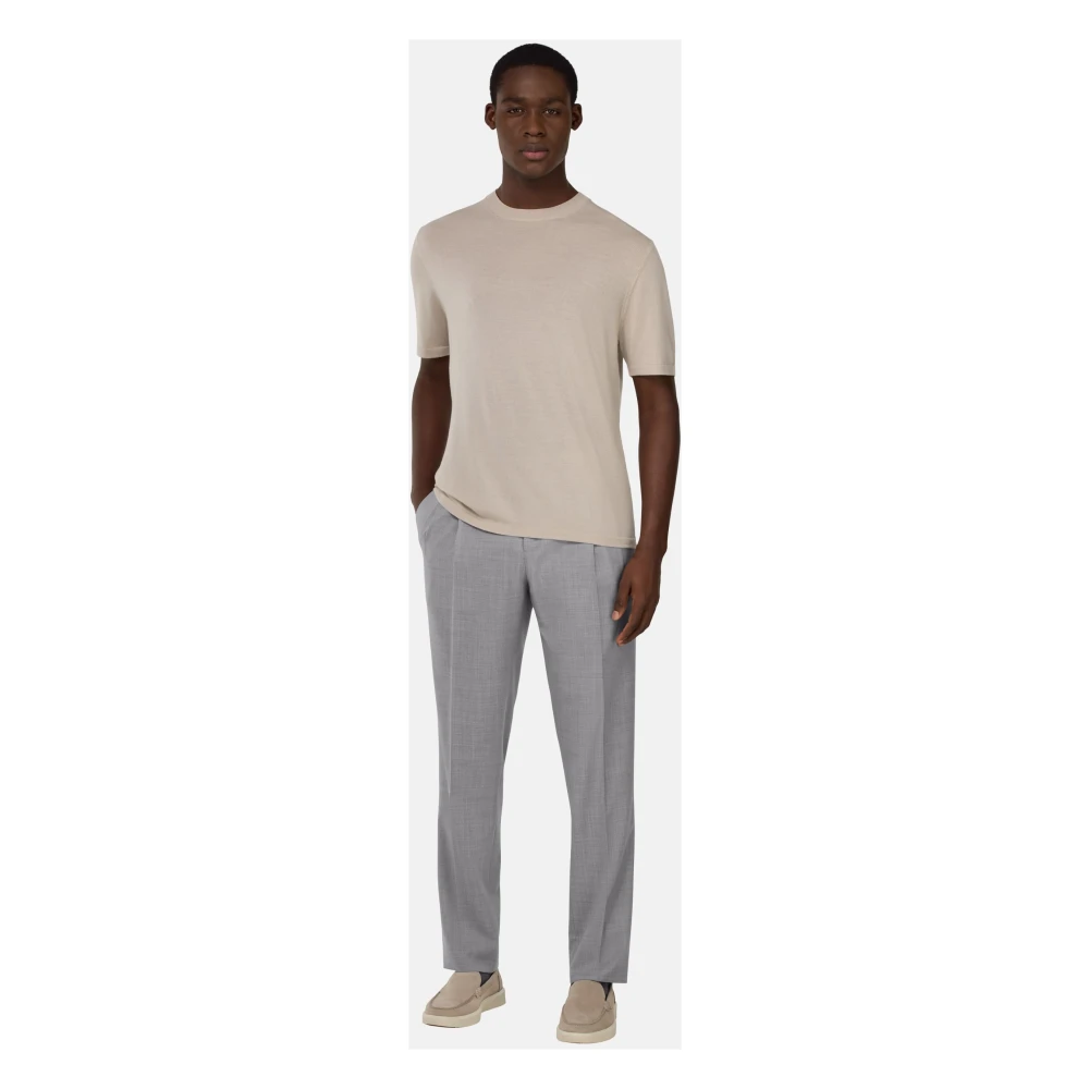 Boggi Milano Pure Wool Broek Gray Heren