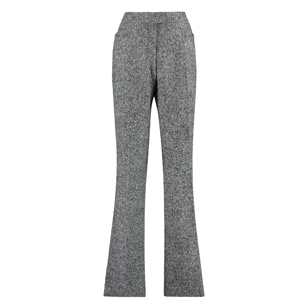 Tom Ford Wollen Blend Tweed Broek Gray Dames