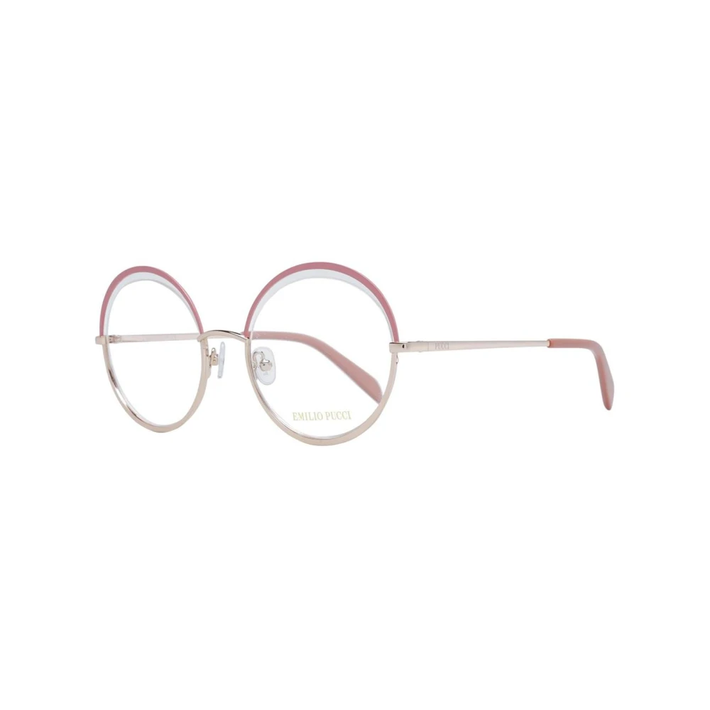 EMILIO PUCCI Stijlvolle Roze Metalen Optische Monturen Pink Dames
