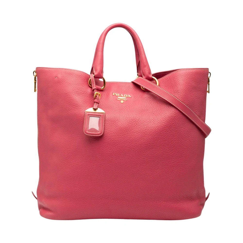 Prada Vintage Women's Pink Pre-Owned Tote Bag
