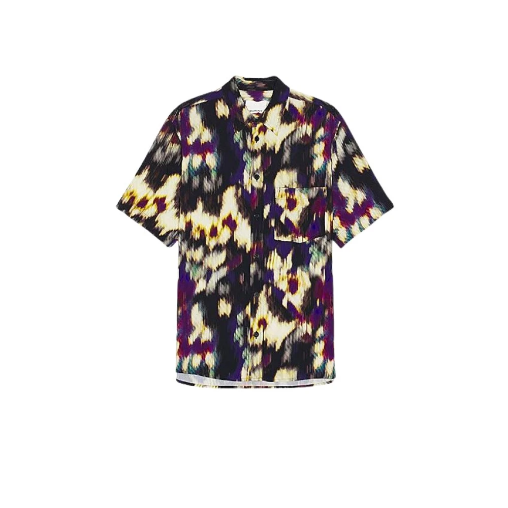 Isabel marant Korte Mouw Grafische Print Chemise Multicolor Heren