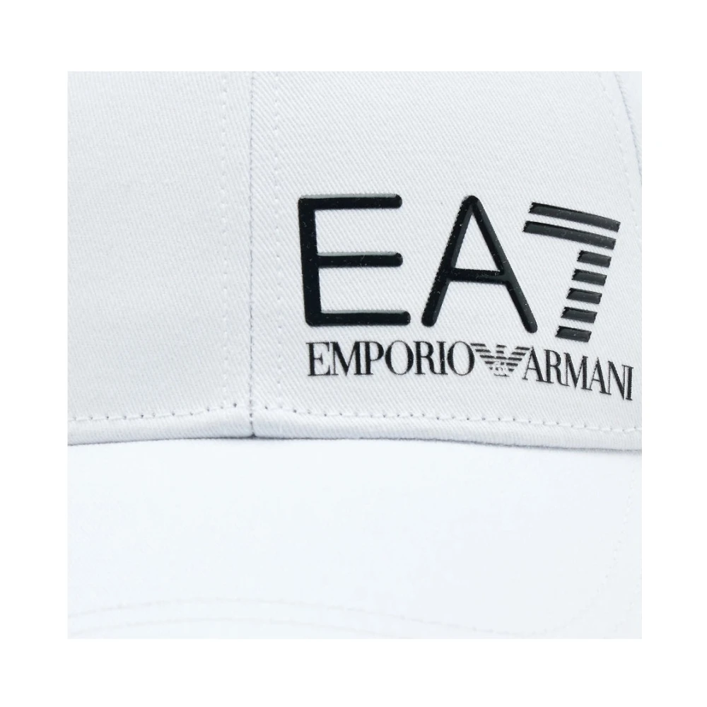 Emporio Armani EA7 Casual baseballpet in wit zwart White Unisex