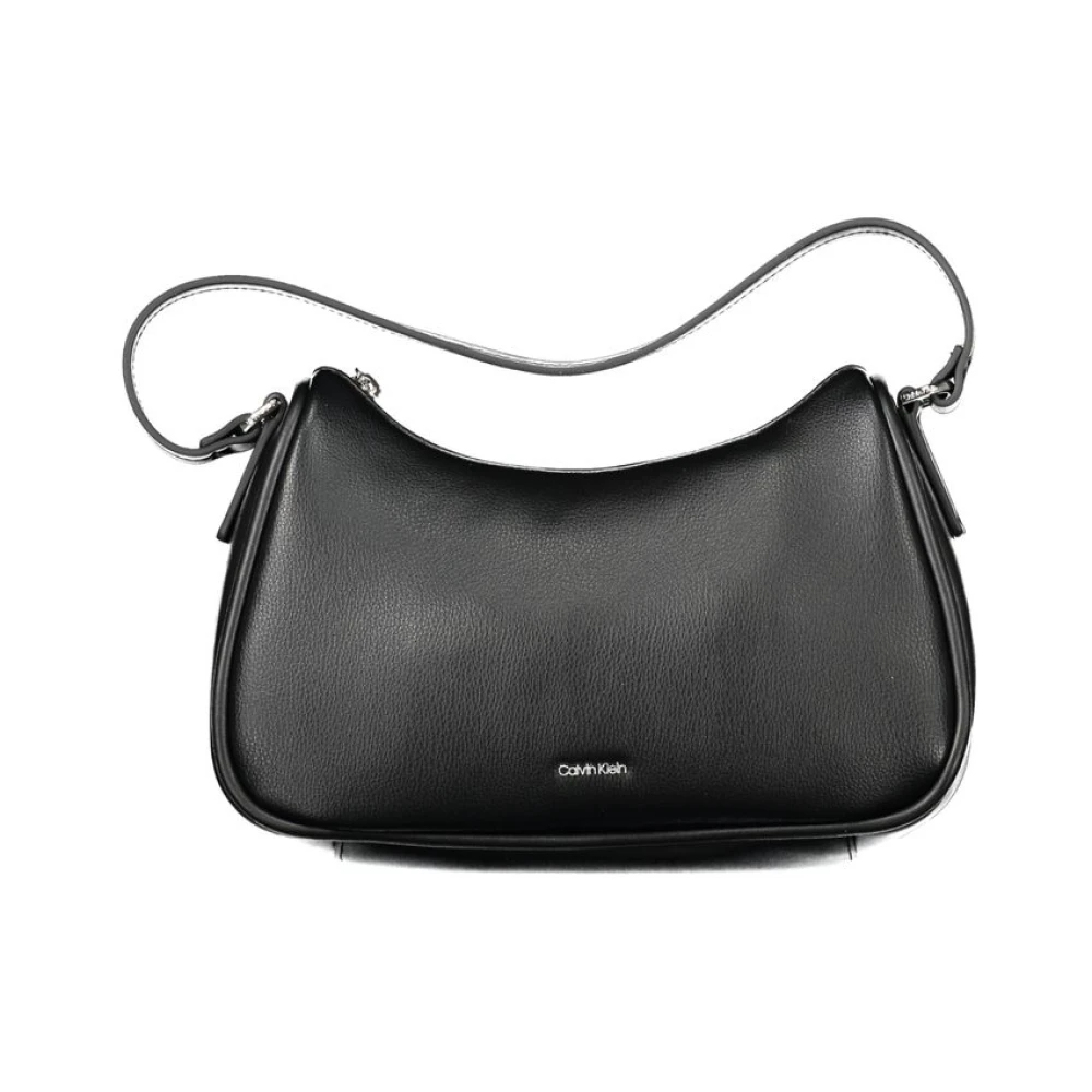 Calvin Klein Zwarte Polyester Handtas Black Dames