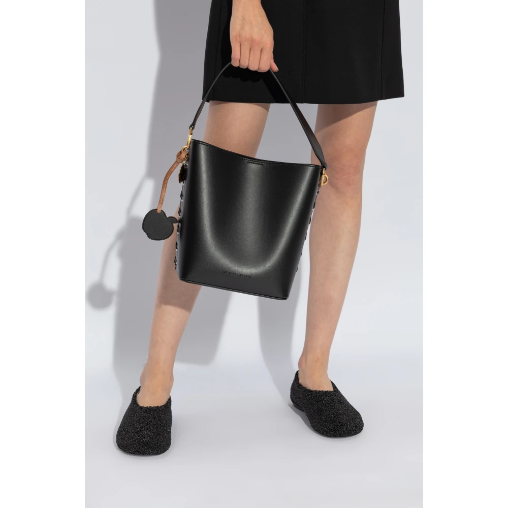 Stella Mccartney Frayme Bucket Tas Black Dames