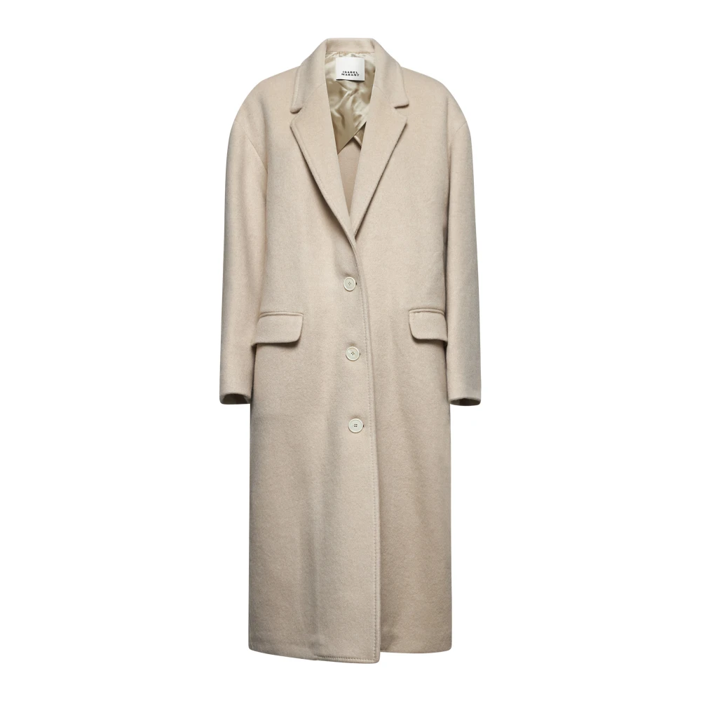 Isabel marant Efezia Beige Wollen Jas Beige Dames