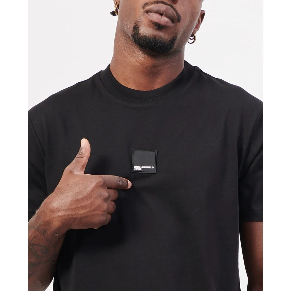 Karl Lagerfeld T-shirts en Polos Zwart Black Heren