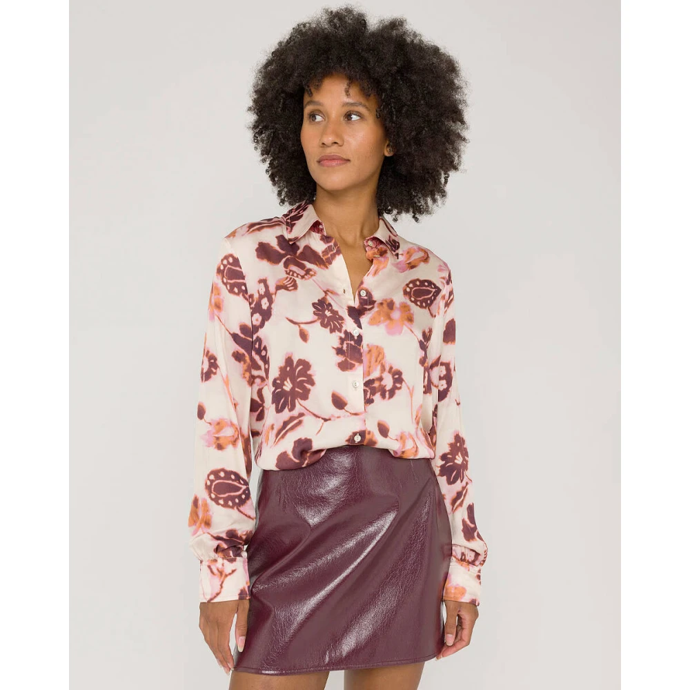 Anna Van Toor Lange mouw blouse in stijl 26a05-03295E Multicolor Dames