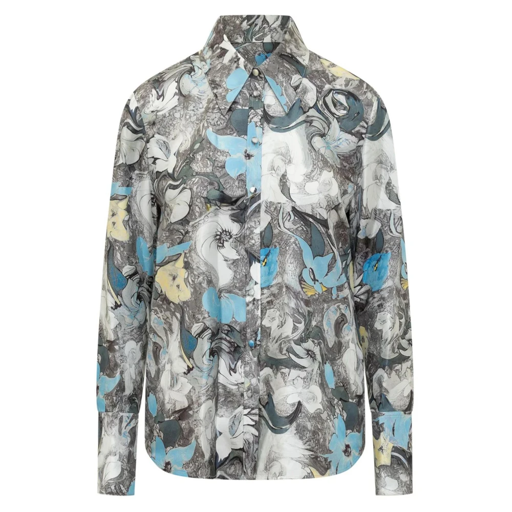 TORY BURCH Blauw Casual Overhemd voor Mannen Multicolor Dames