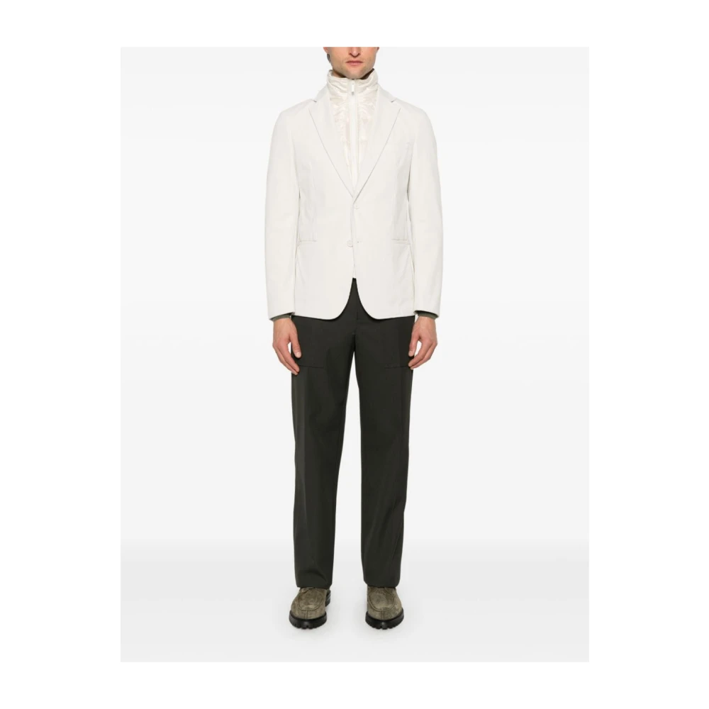 Hugo Boss Witte Corduroy Laagjesjas White Heren