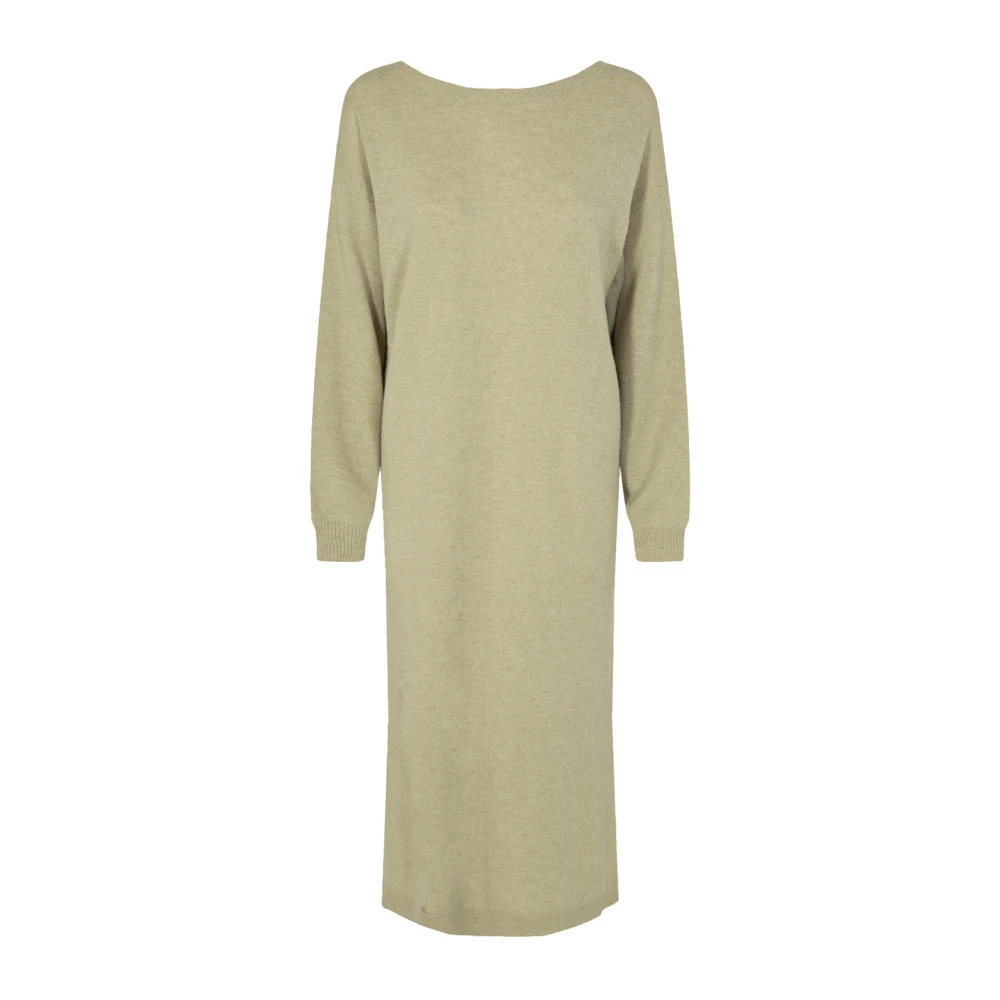 Remain Birger Christensen Merino Wol Open Rug Jurk Green Dames