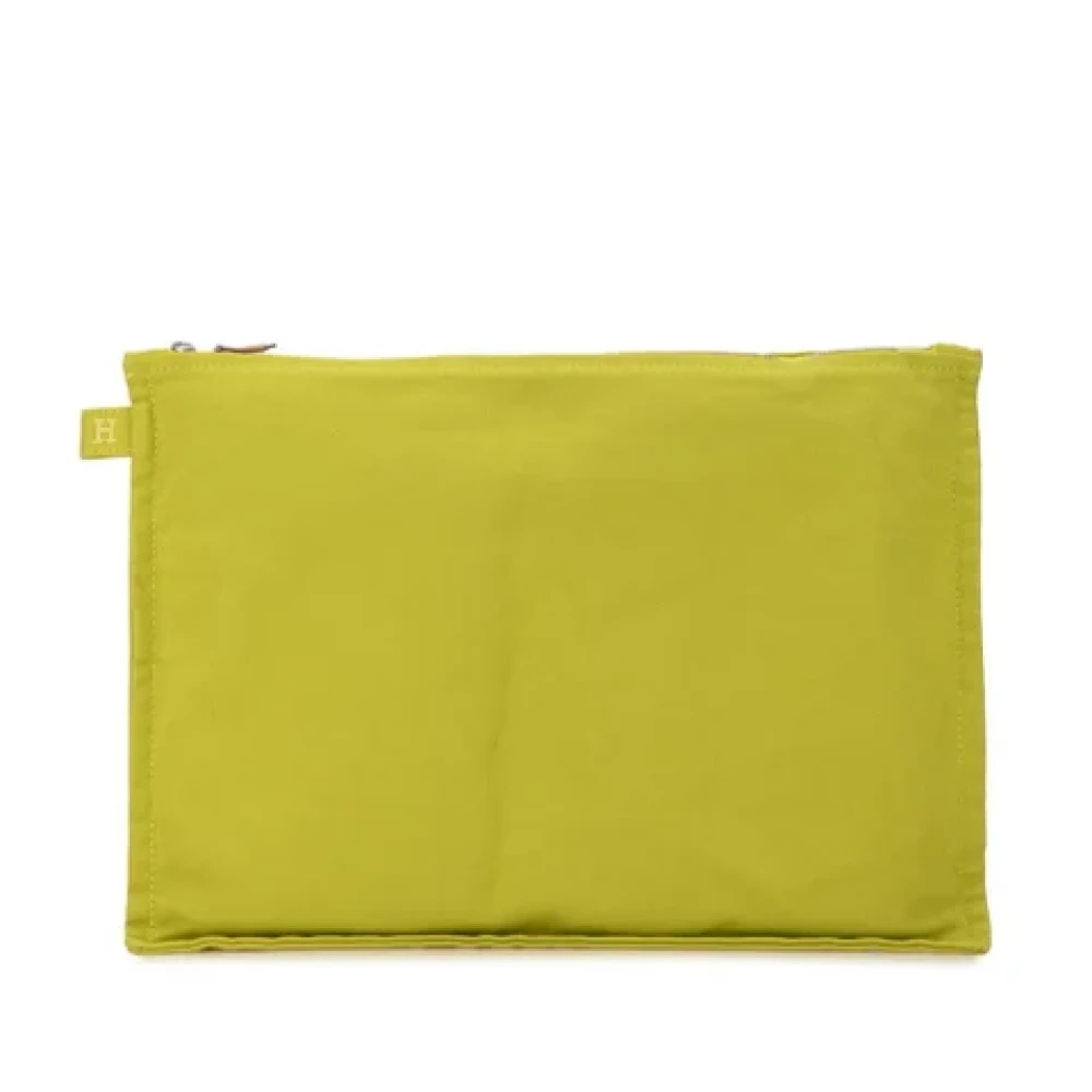 Hermès Vintage Pre-owned Leather pouches Green Dames