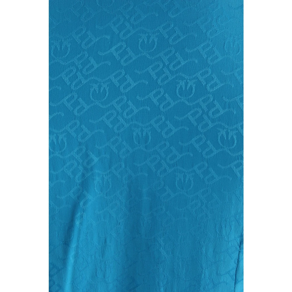 pinko Blauwe Zijden Jurk Blue Dames