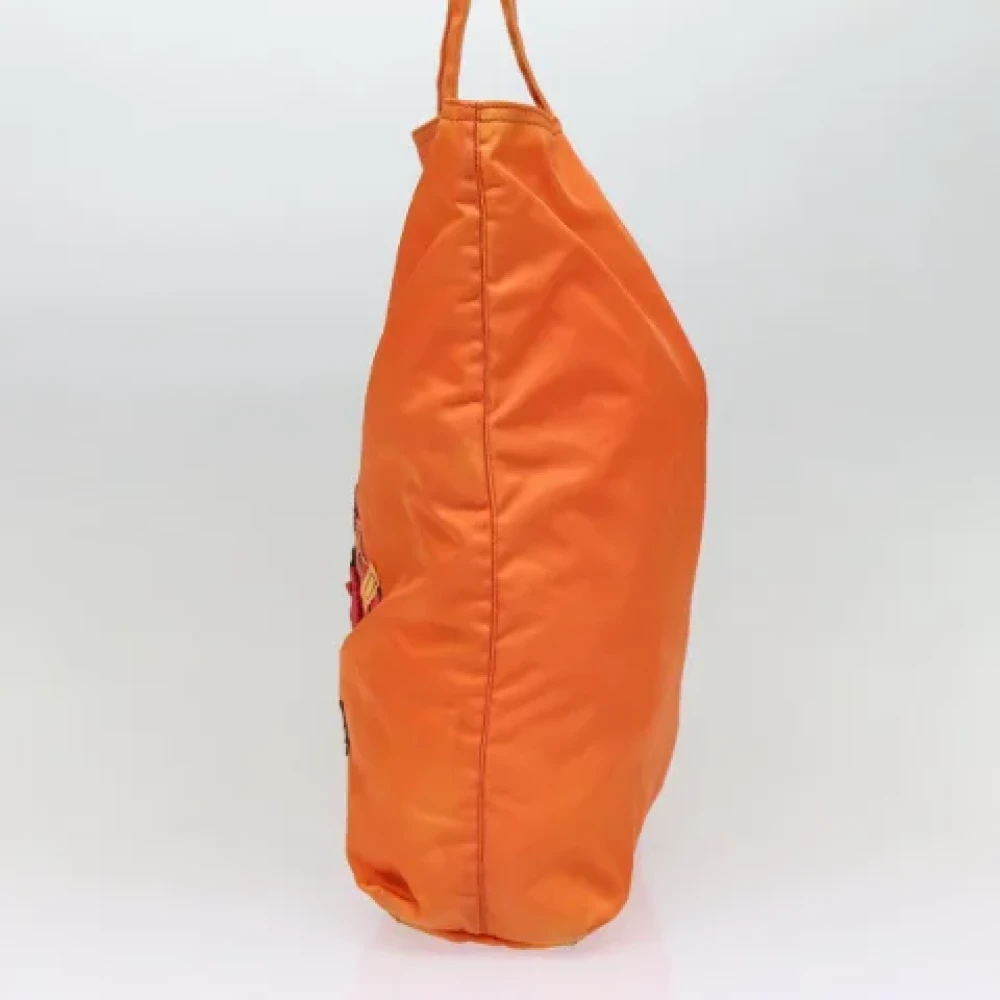Prada Vintage Pre-owned Nylon prada-bags Orange Dames