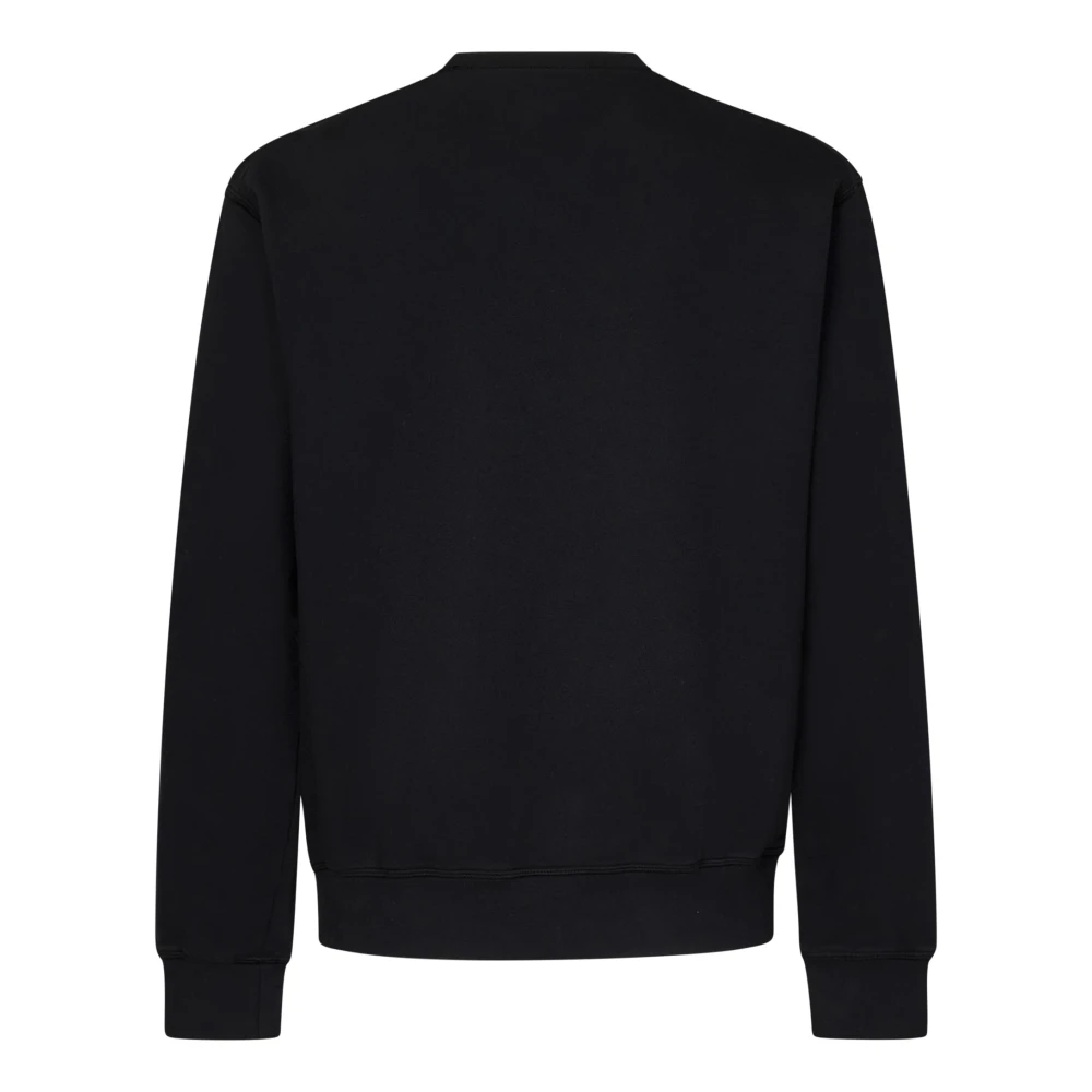 Dsquared2 Zwart Logo Print Crewneck Sweatshirt Black Heren