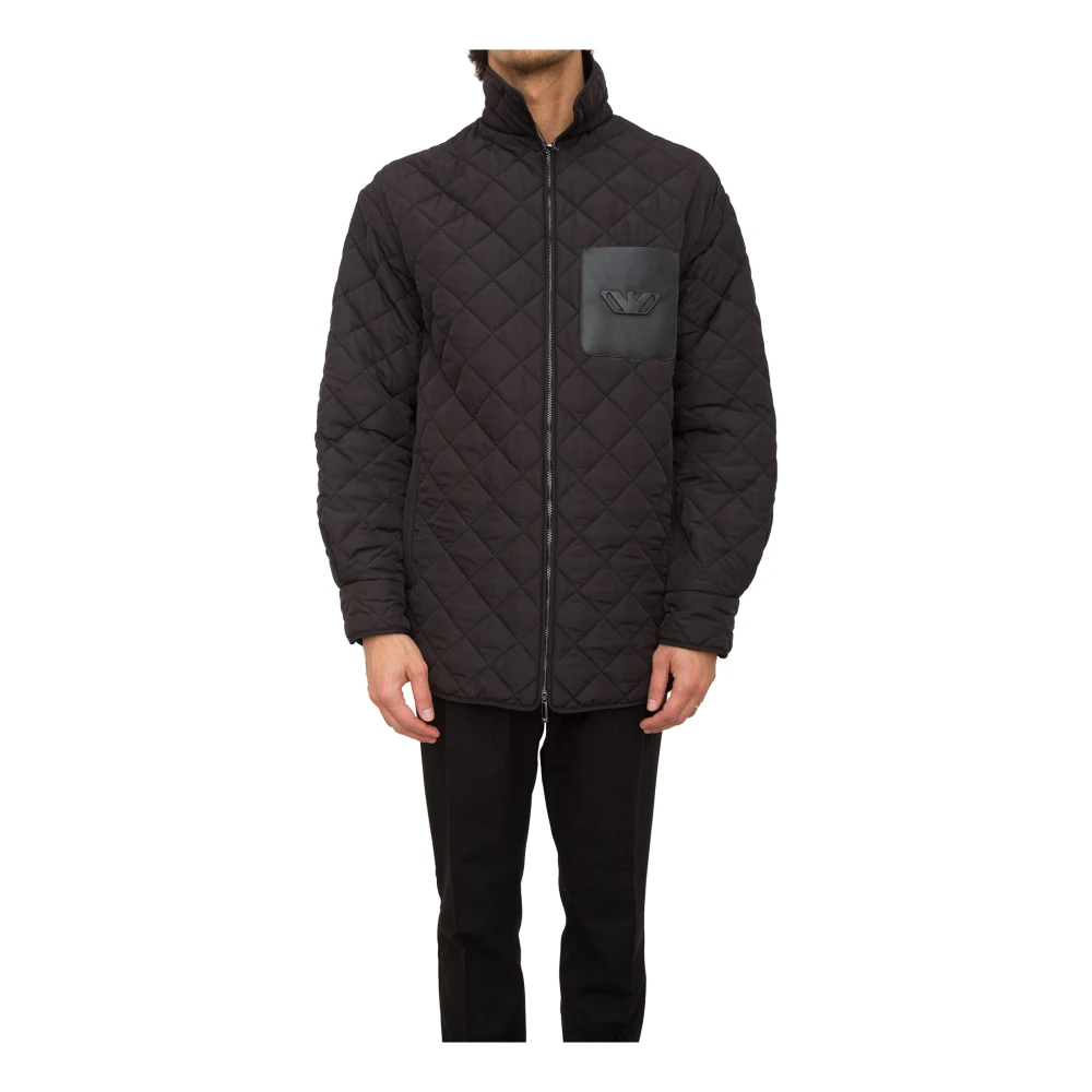 Emporio Armani Zwarte Blouson Jas Black Heren