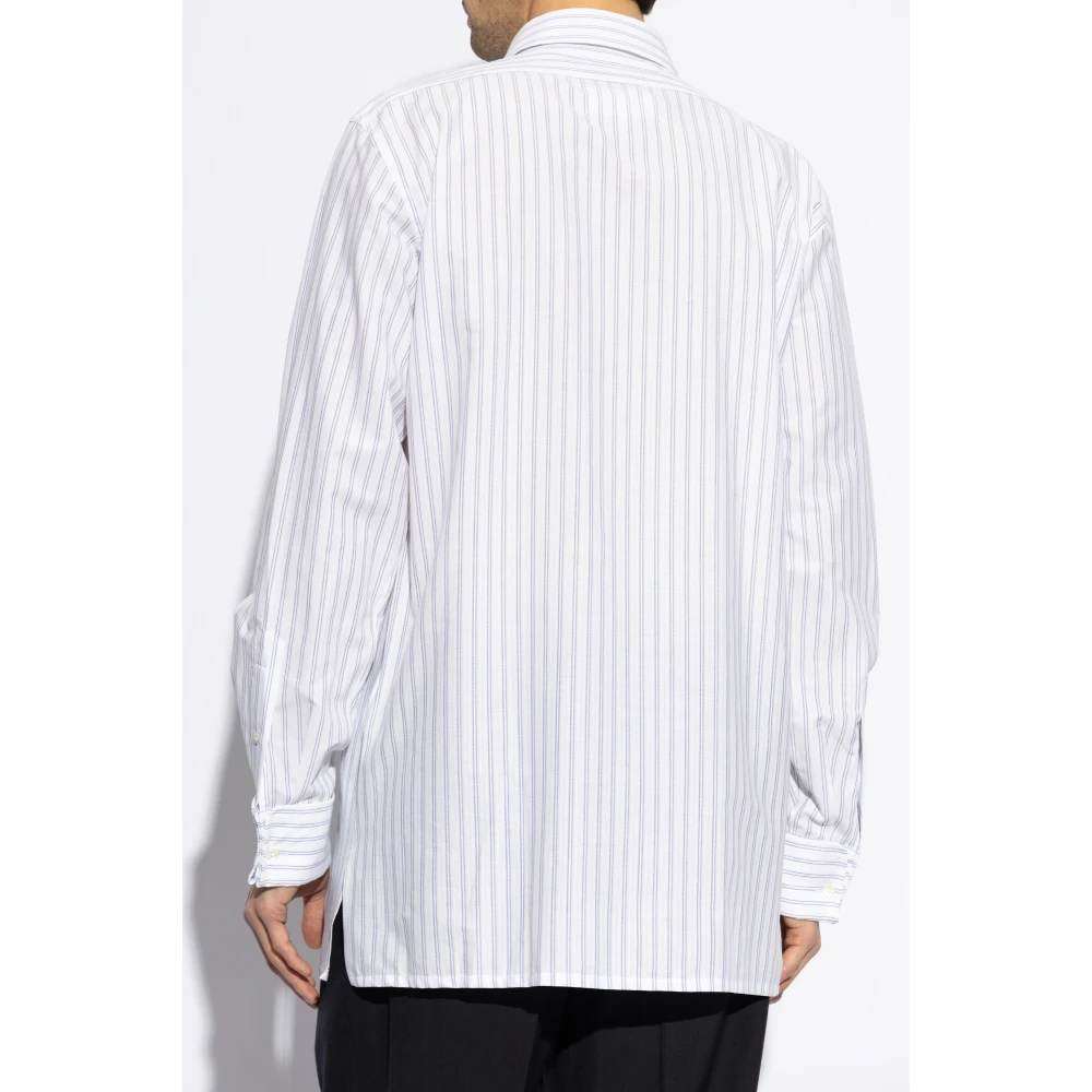 Maison Margiela Gestreept patroon overhemd White Heren