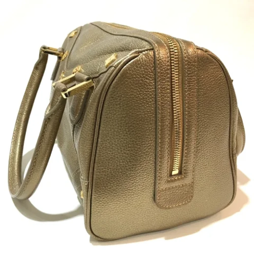 MCM Pre-owned Leather handbags Yellow Dames