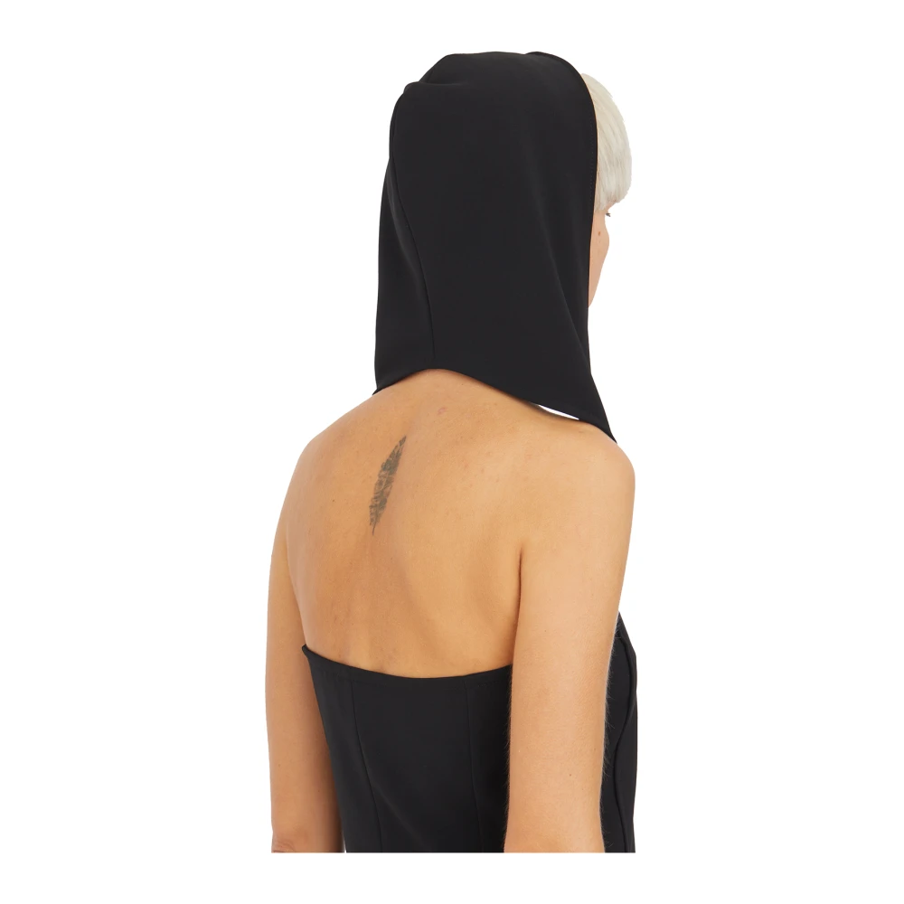 Courrèges Hooded Mini Space Jurk Black Dames
