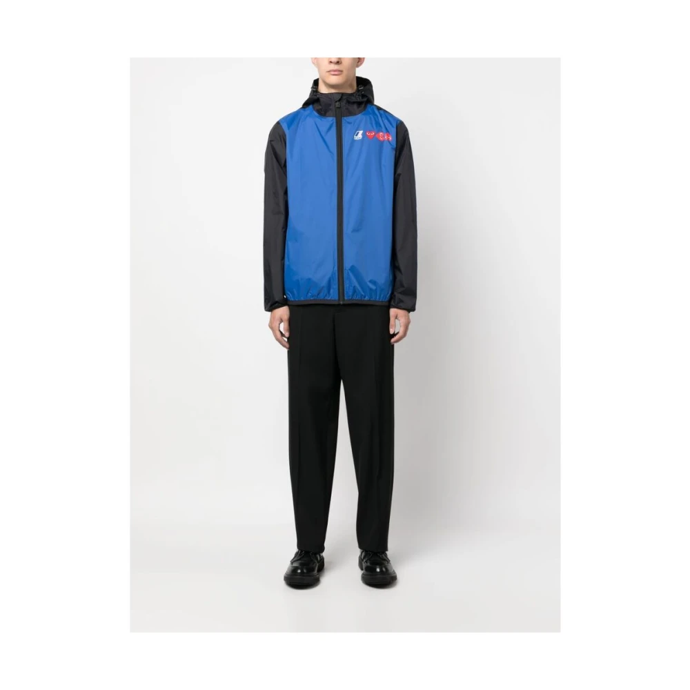 Comme des Garçons Play Logo-print Hoodiejas in Koningsblauw Blue Heren