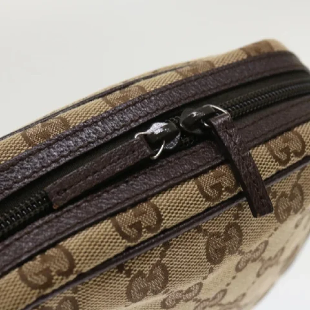 Gucci Vintage Pre-owned Canvas pouches Beige Dames