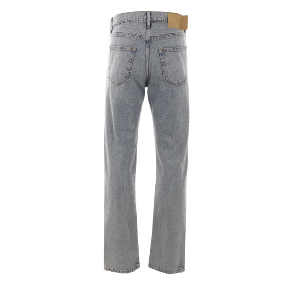 MM6 Maison Margiela Blauwe Denim Regular-Fit Jeans met Contrastpaneel Blue Heren