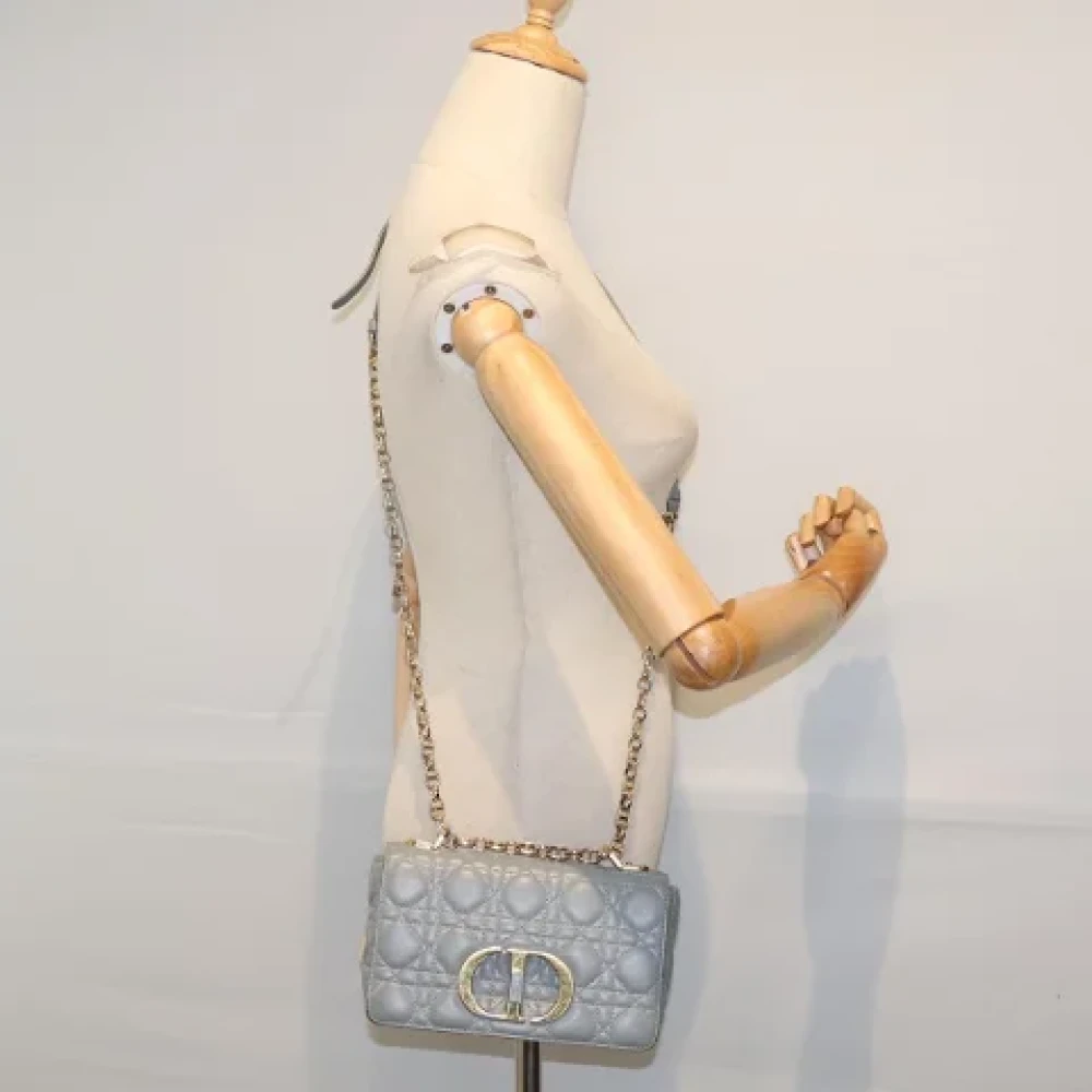 Dior Vintage Pre-owned Leather dior-bags Gray Dames