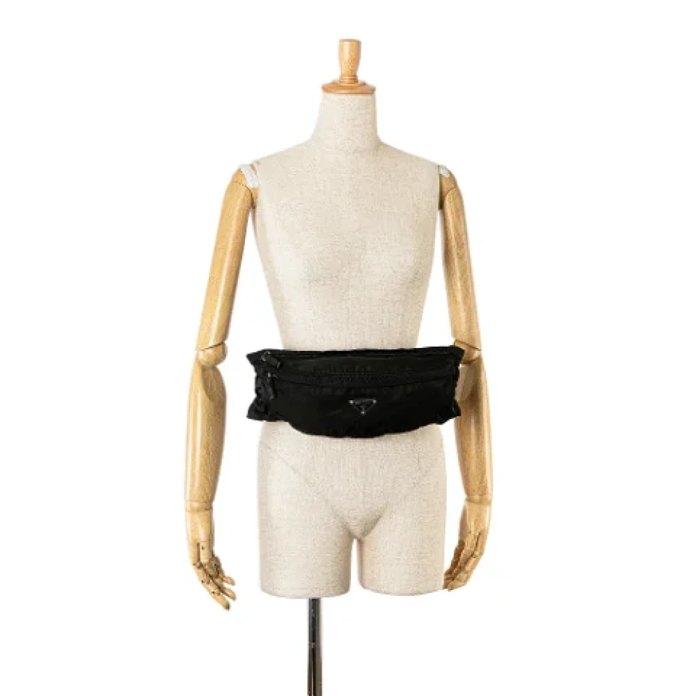 Prada Vintage Pre-owned Nylon shoulder-bags Black Dames