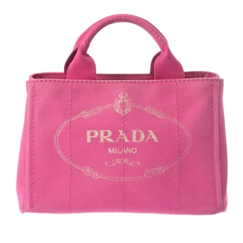 Prada Vintage Pre-owned Canvas prada-bags Pink Dames