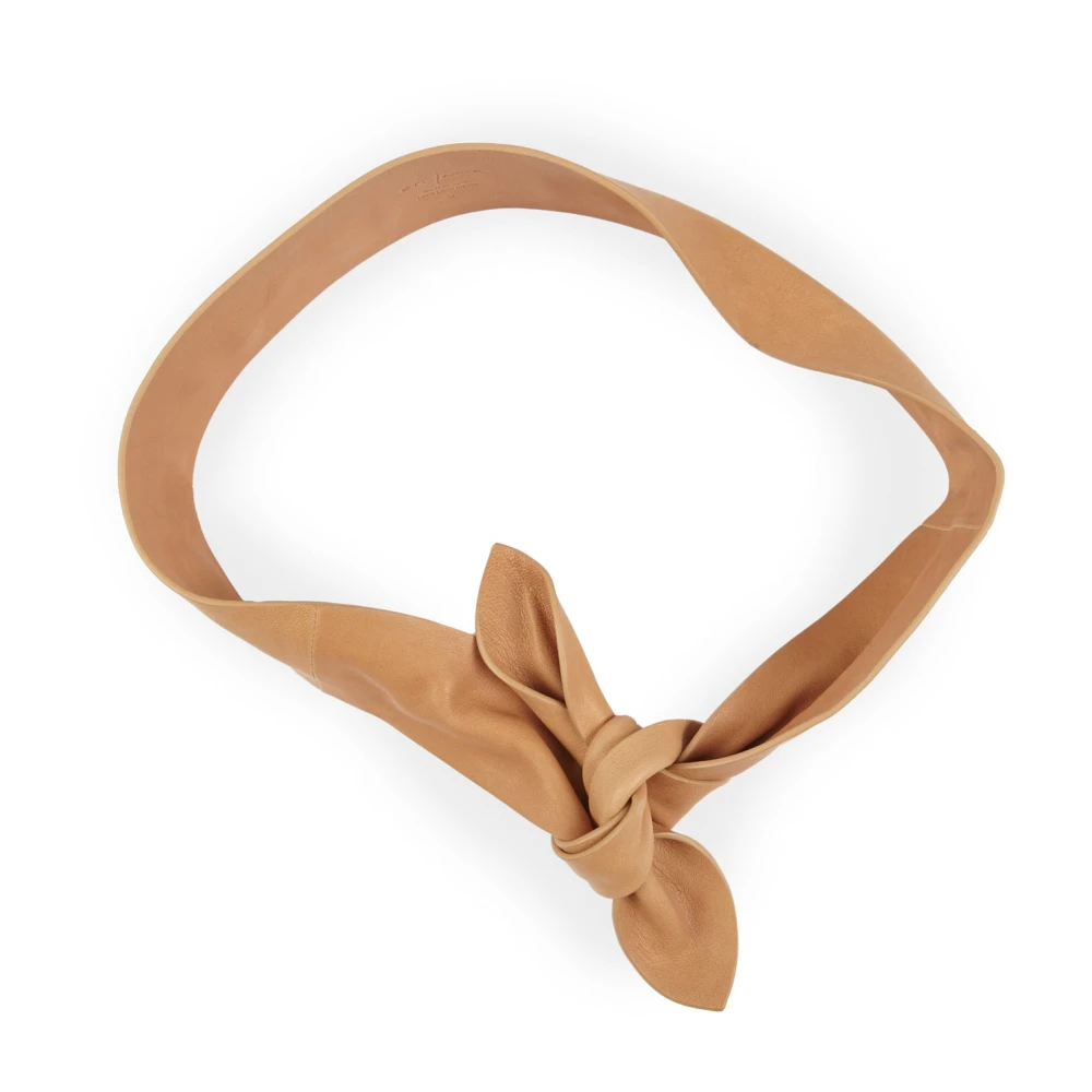 Cortana Leren Knoop Riem Beige Dames