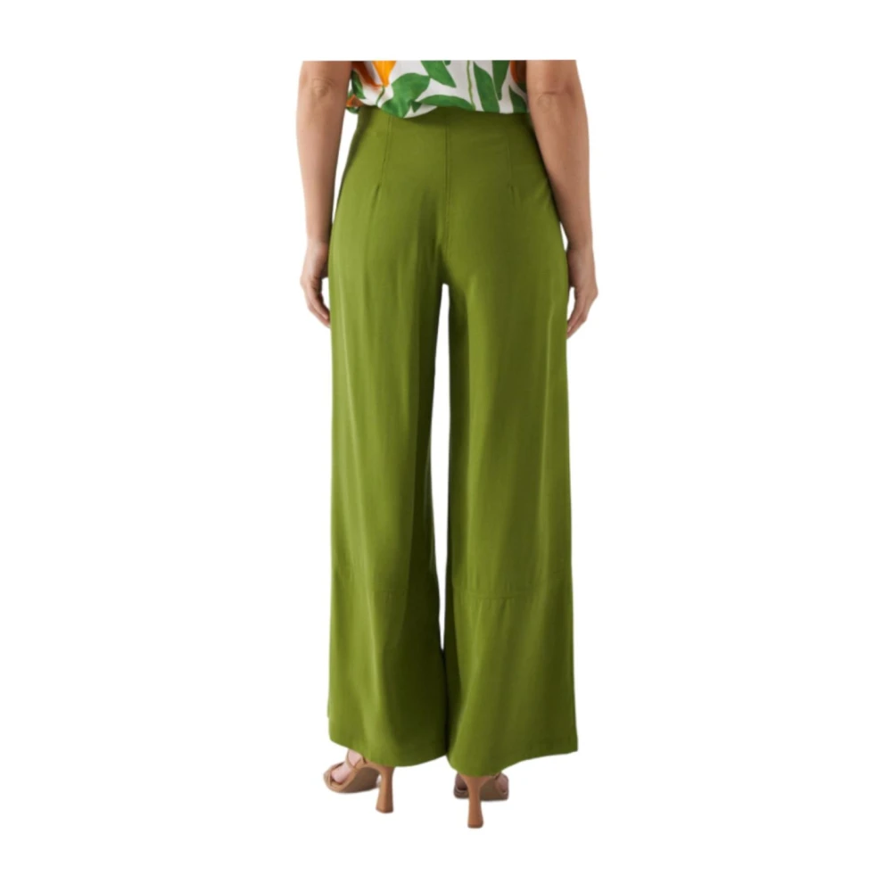 Salsa Wide Leg Jeans Green Dames