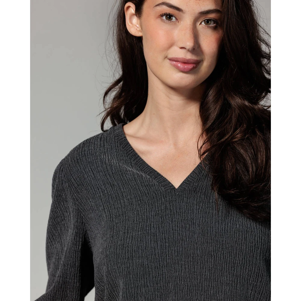 Tramontana Gekreukelde Sweater Gray Dames