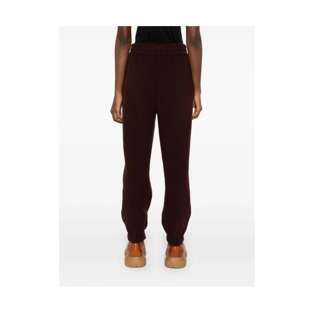 Armarium Bordeaux Rode Wol Elastische Manchetten Broek Red Dames