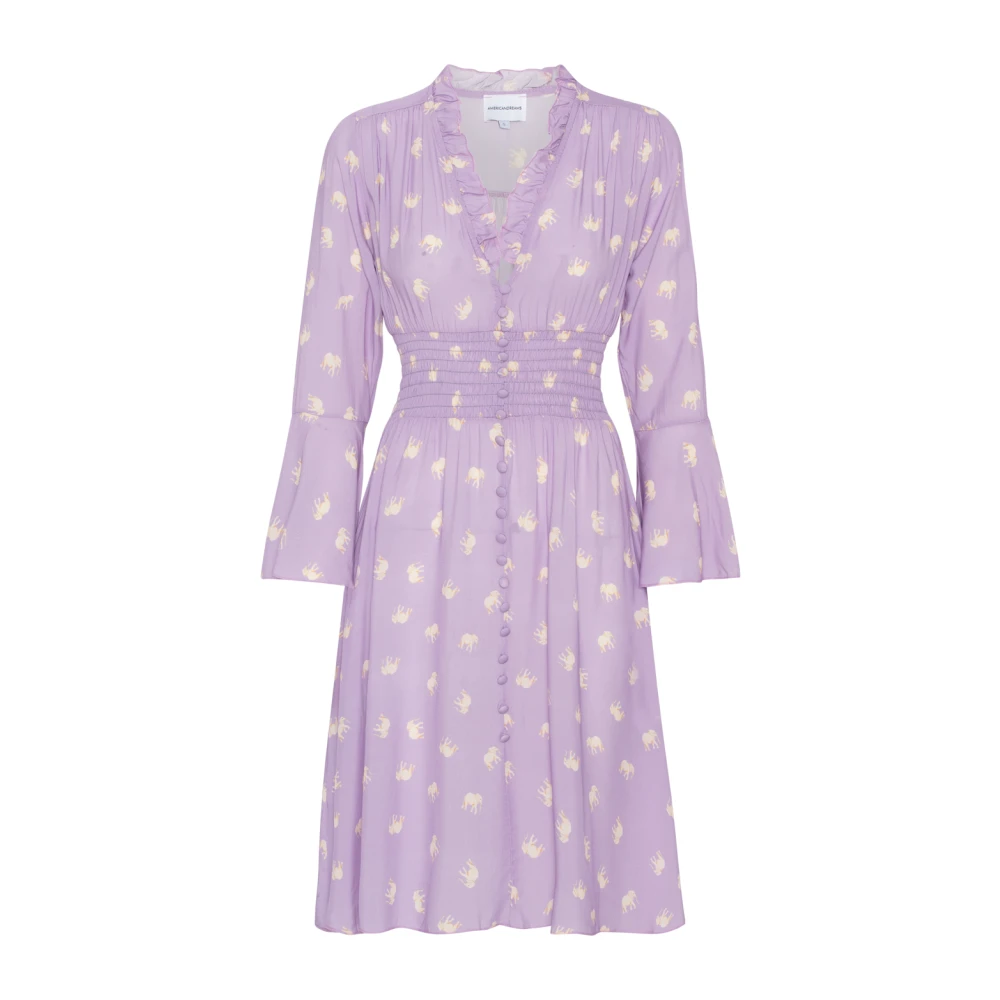 Americandreams Vrouw Purper Kleedjes Dames, Paars, L, Sally Short Dress