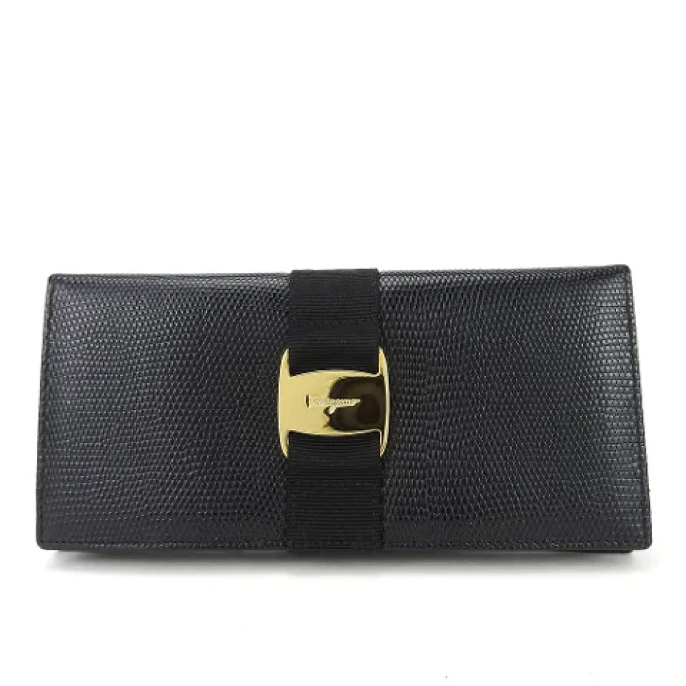 Salvatore Ferragamo Pre-owned Leather wallets Black Dames