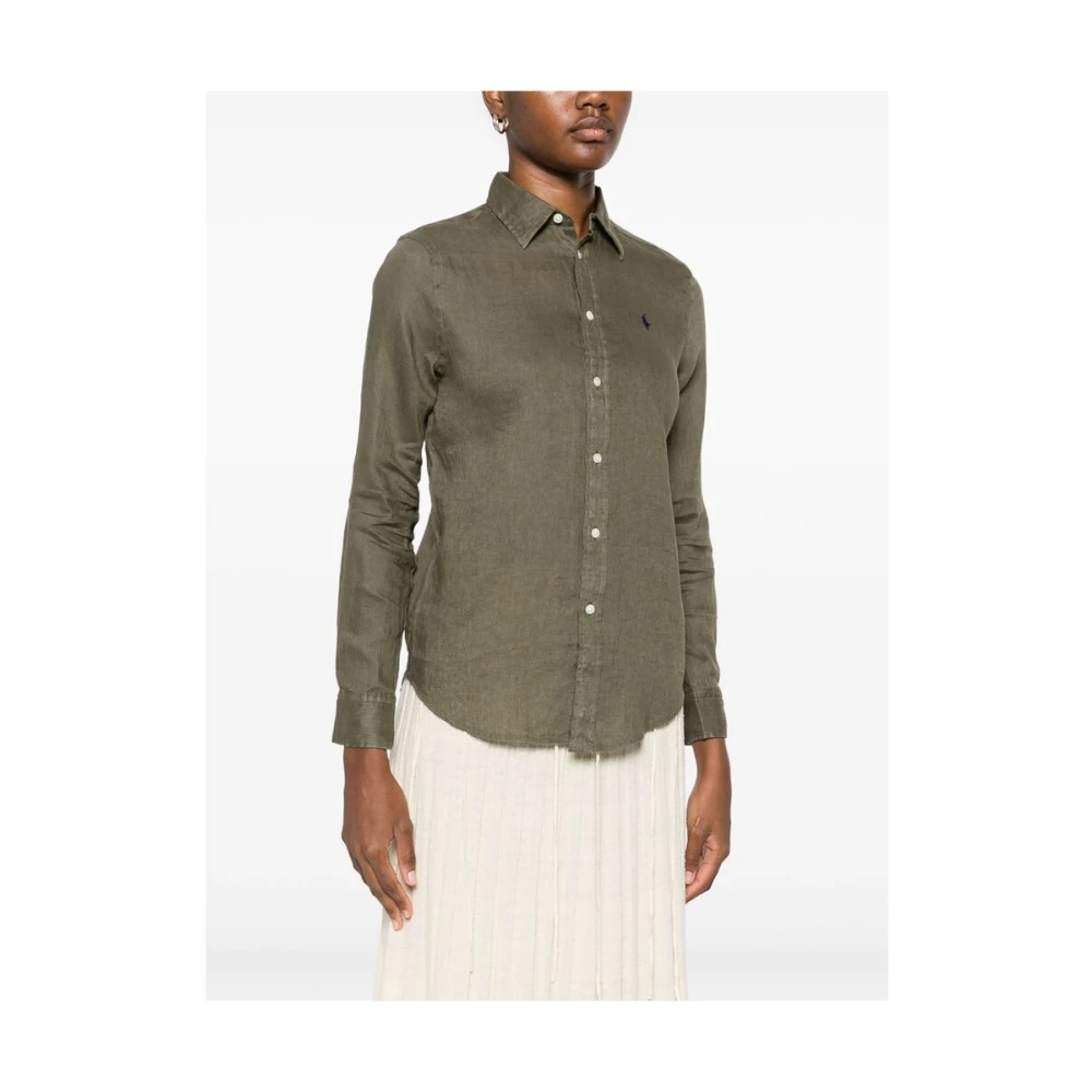 Ralph Lauren Linnen Overhemd Green Dames
