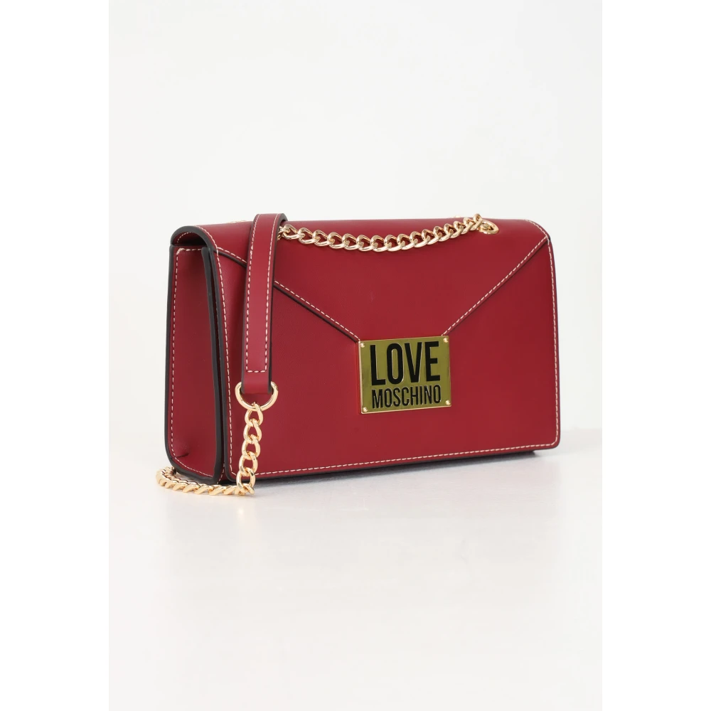 Love Moschino Elegante Schoudertas in Wijnkleur Red Dames
