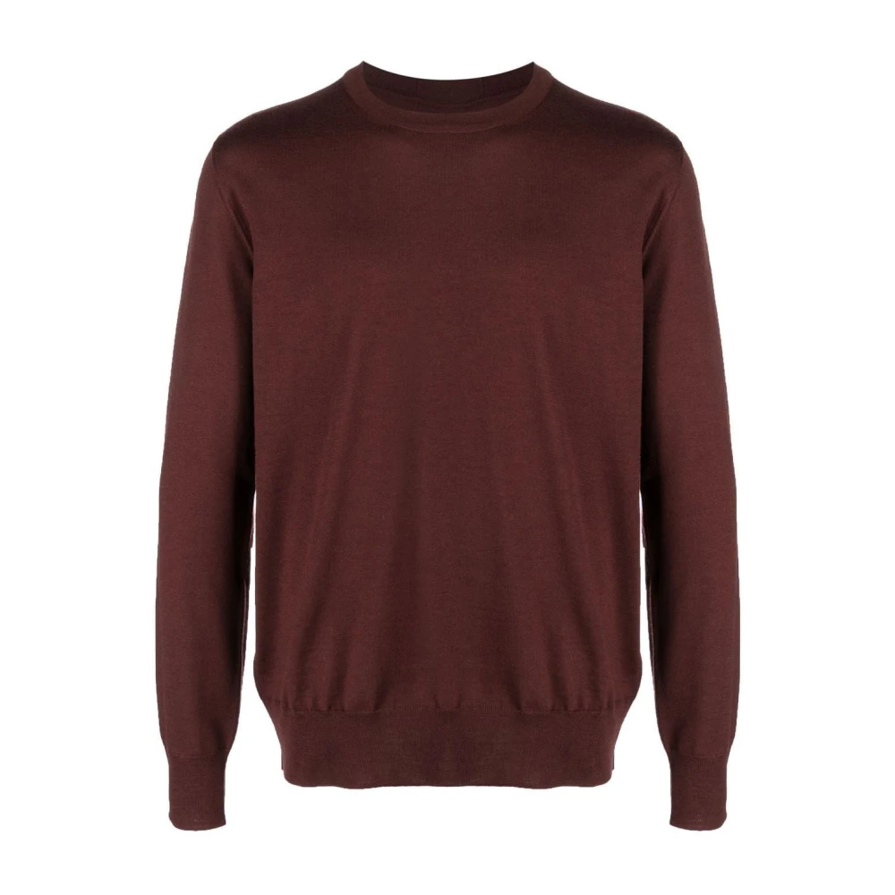 Jil Sander Bruine Wol Casual Sweater Brown Heren