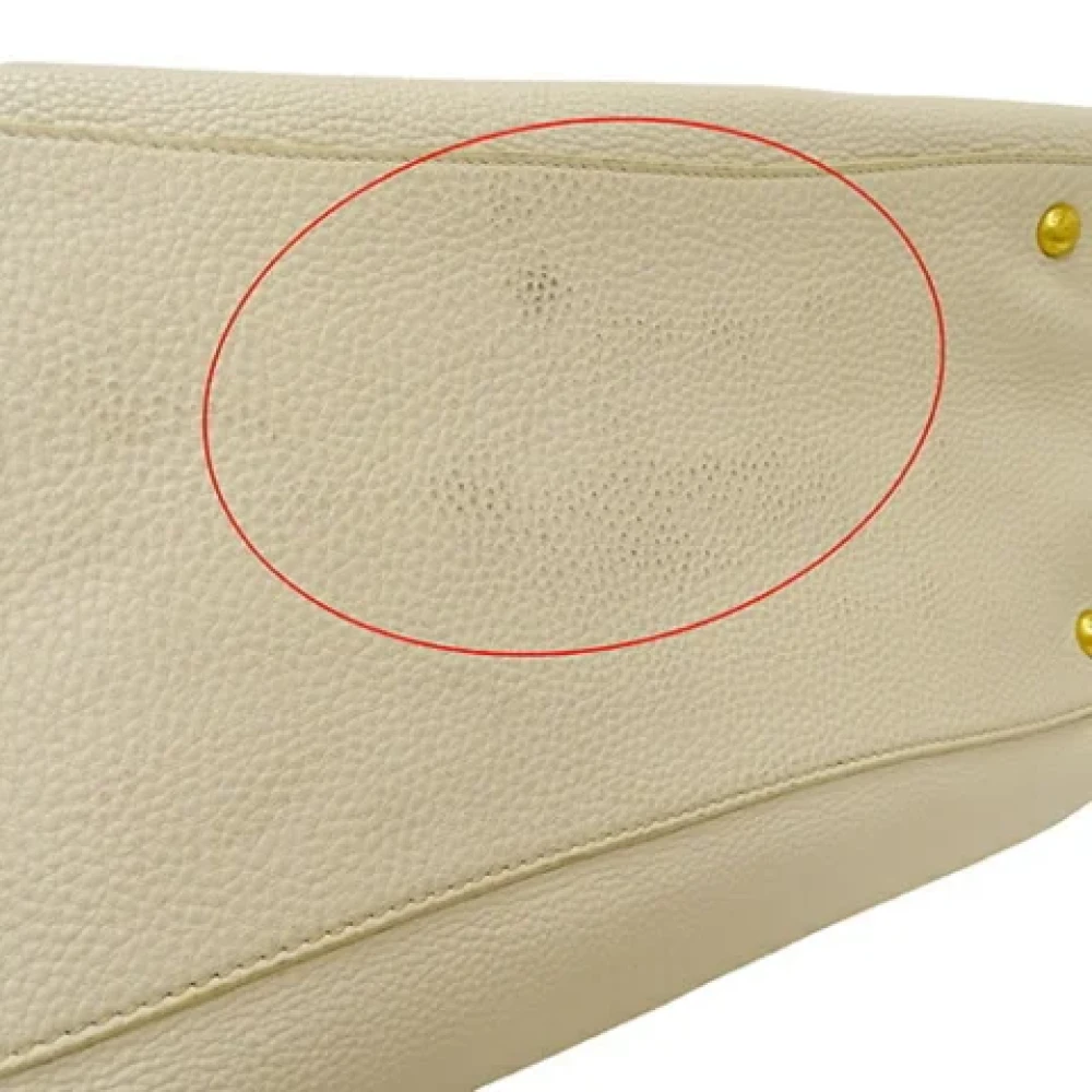 Prada Vintage Pre-owned Leather prada-bags Beige Dames
