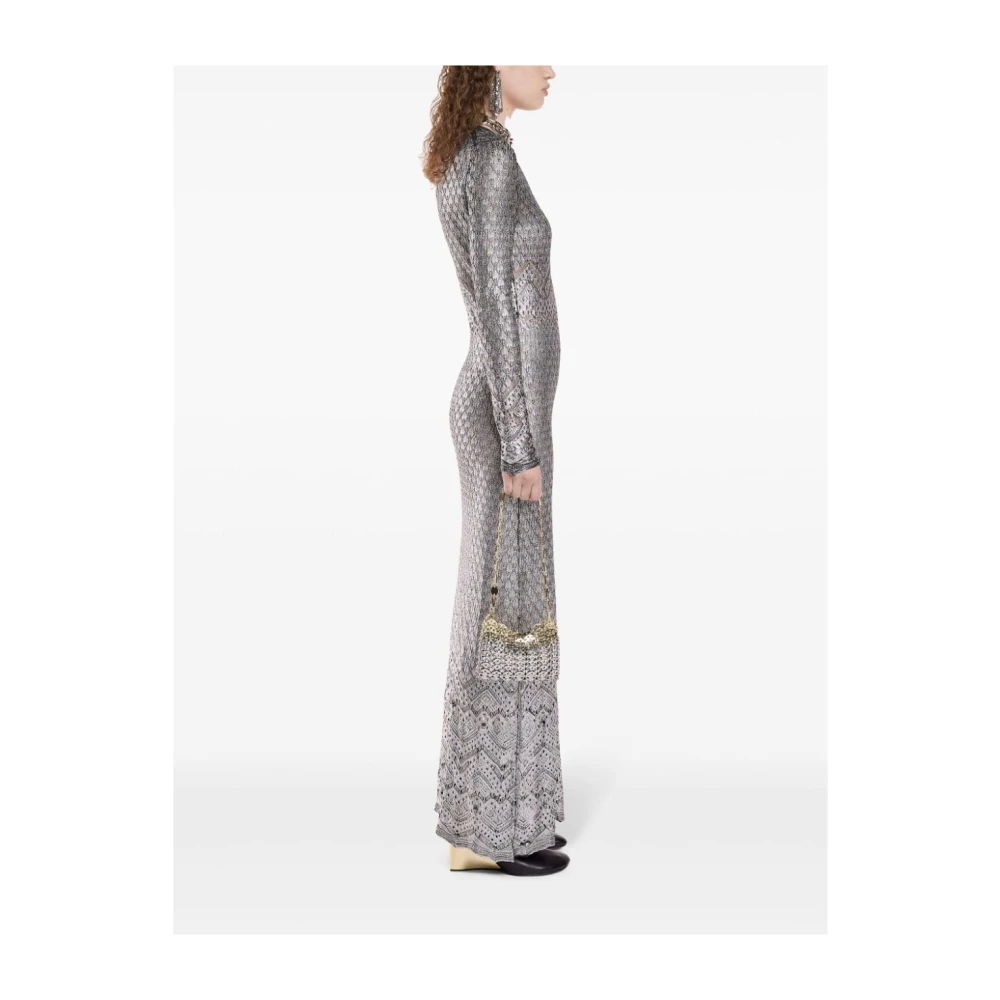 Paco Rabanne Zilveren Robe Jurk Gray Dames